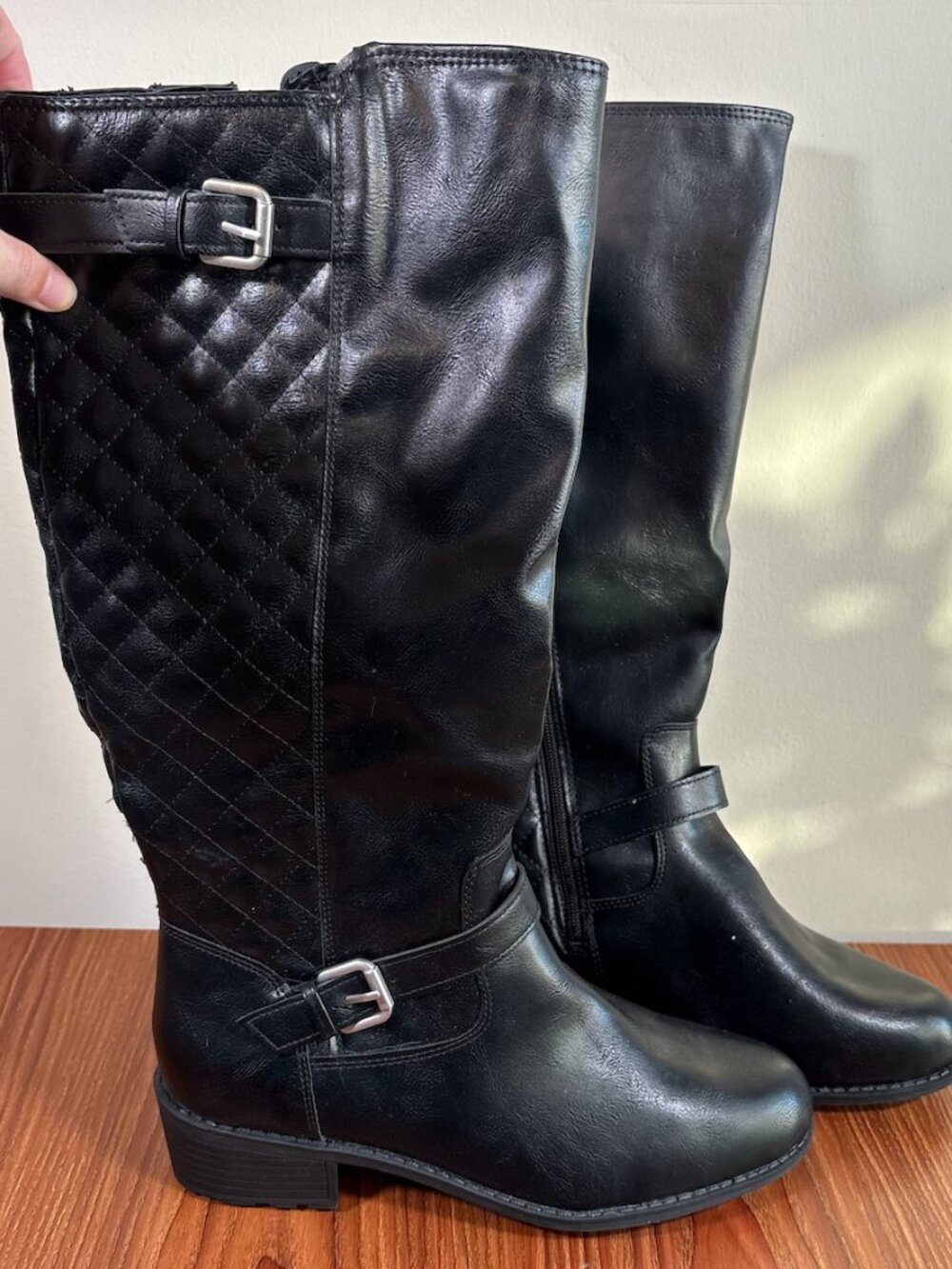 St. John's Bay Wide Calf Black Riding Boots 11